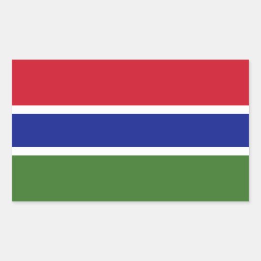 Gambiaanse vlag rechthoekige sticker (Voorkant)