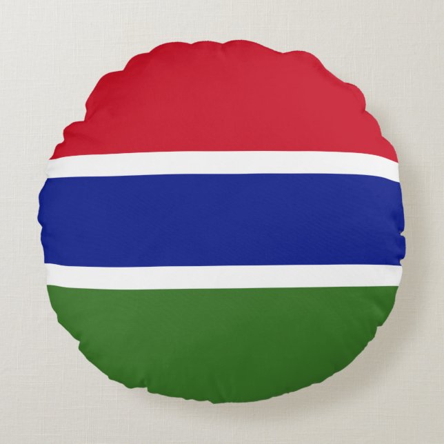 Gambiaanse vlag rond kussen (Voorkant)