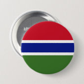 Gambiaanse vlag ronde button 7,6 cm (Voorkant /achterkant)