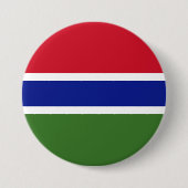 Gambiaanse vlag ronde button 7,6 cm (Voorkant)