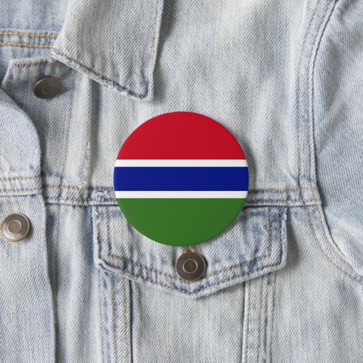 Gambiaanse vlag ronde button 7,6 cm (In situ)