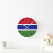 Gambiaanse vlag ronde klok (Huis)