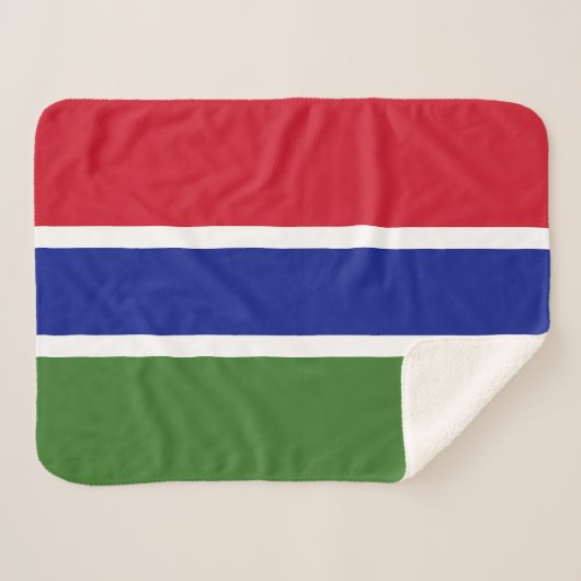 Gambiaanse vlag sherpa deken (Voorkant (horizontaal))