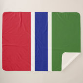 Gambiaanse vlag sherpa deken (Voorkant (horizontaal))