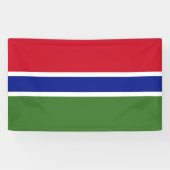 Gambiaanse vlag spandoek (Horizontaal)