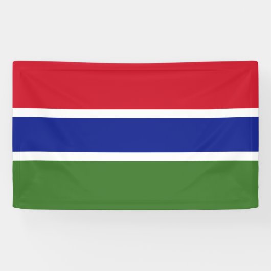 Gambiaanse vlag spandoek (Horizontaal)