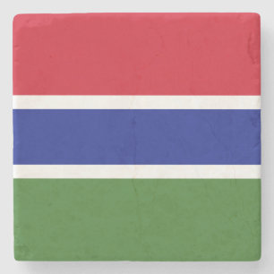 Gambiaanse vlag stenen onderzetter