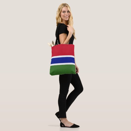 Gambiaanse vlag tote bag (Op model)