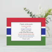 Gambiaanse vlag, vlag van de Gambiaanse bruiloft Kaart (Staand voorkant)