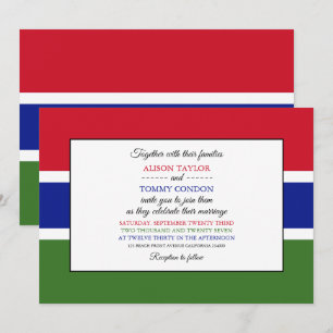 Gambiaanse vlag, vlag van de Gambiaanse bruiloft Kaart