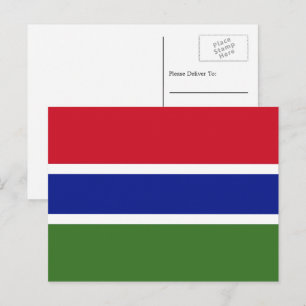 Gambiaanse vlag, vlag van Gambia Briefkaart