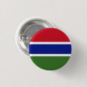 Gambiaanse vlag, vlag van Gambia Ronde Button 3,2 Cm (Voorkant /achterkant)