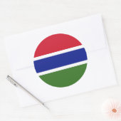 Gambiaanse vlag, vlag van Gambia Ronde Sticker (Envelop)