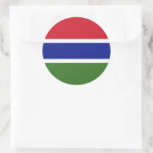 Gambiaanse vlag, vlag van Gambia Ronde Sticker (Tas)