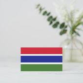 Gambiaanse vlag, vlag van Gambia Visitekaartje (Staand voorkant)