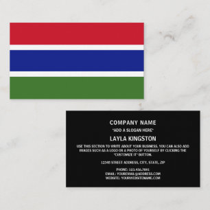 Gambiaanse vlag, vlag van Gambia Visitekaartje