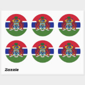 Gambiaanse vlag & wapen, Vlag van Gambia Ronde Sticker (Vel)