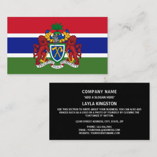 Gambiaanse vlag & wapen, Vlag van Gambia Visitekaartje