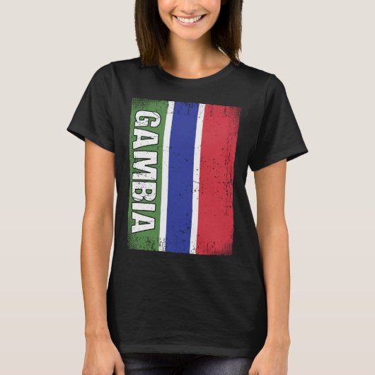 Gambian Flag Gambia T-shirt (Voorkant)