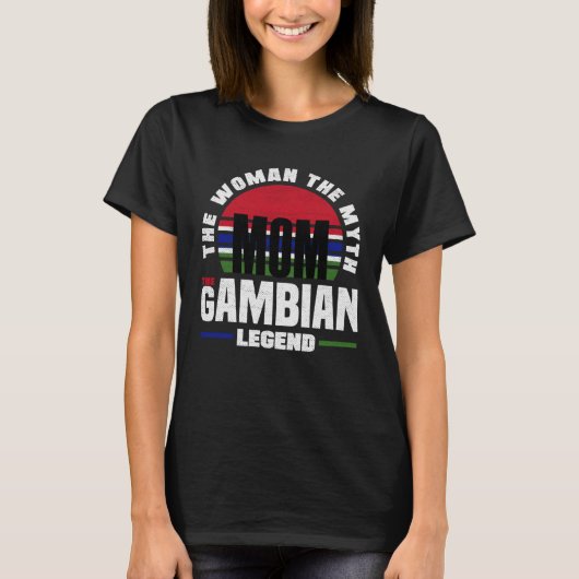 Gambian Gambia Gambian Flag Mothers Day T-shirt (Voorkant)