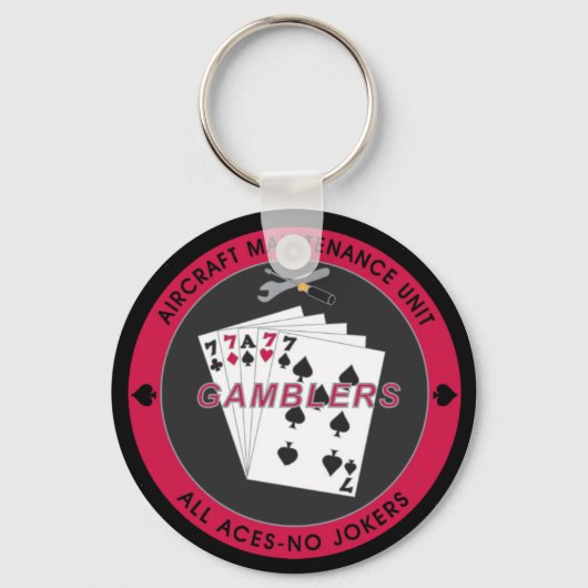 Gambler AMU-Sleutelhanger met Red Coin Black Sleutelhanger (Voorkant)
