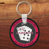 Gambler AMU-Sleutelhanger met Red Coin Black Sleutelhanger (Voorkant)