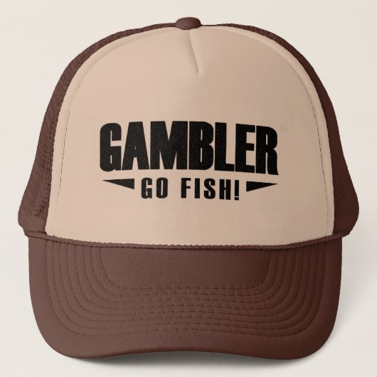 Gambler Black Logo Trucker Hat Pet (Voorkant)
