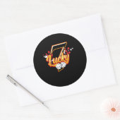 Gambler Casino Lucky 7 Seven Dice Game Gambling Ronde Sticker (Envelop)