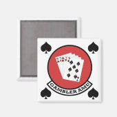 Gambler Magnet Patch met schoppen (Voorkant / Achterkant)