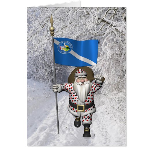 Gambler Santa Claus met inzending van Las Vegas (Voorkant)