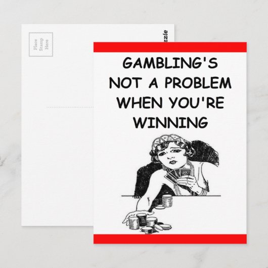 GAMBLEREN BRIEFKAART (Voorkant / Achterkant)