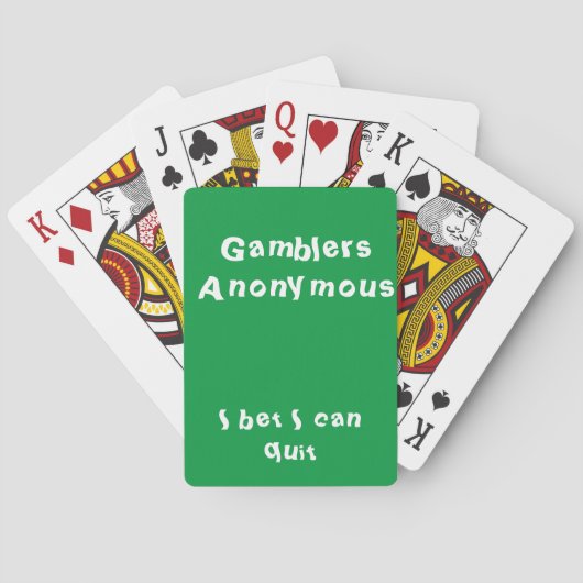 Gamblers Anonymous Pokerkaarten (Achterkant)