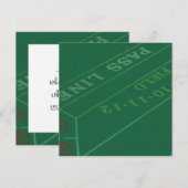 Gamblers Craps Table Afbeelding Kaart (Voorkant / Achterkant)