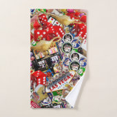 Gamblers Delight - Las Vegas Icons Collage Bad Handdoek (Handdoek)