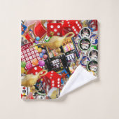 Gamblers Delight - Las Vegas Icons Collage Bad Handdoek (Wasdoekje)