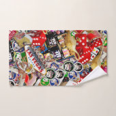 Gamblers Delight - Las Vegas Icons Collage Bad Handdoek (Handdoek)