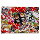 Gamblers Delight - Las Vegas Pictogrammen Achtergr Groot Cadeauzakje (Achterkant)