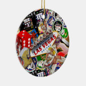 Gamblers Delight - Las Vegas Pictogrammen Achtergr Keramisch Ornament (Rechts)