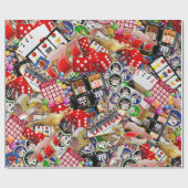 Gamblers Delight - Las Vegas pictogrammen Cadeaupapier (Vlak)