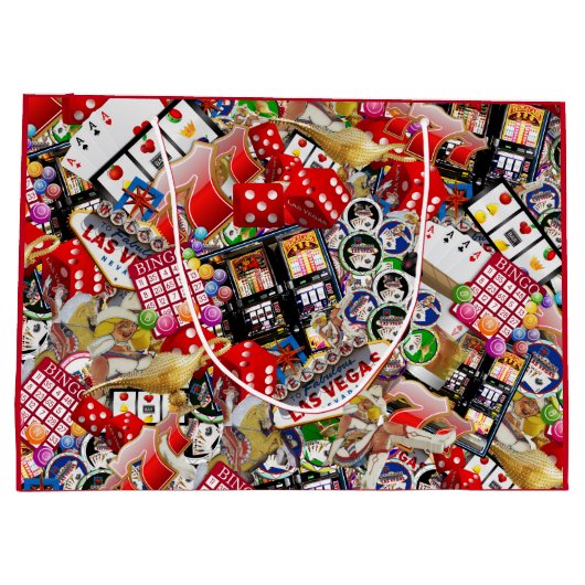 Gamblers Delight - Las Vegas Pictogrammen Large Gi Groot Cadeauzakje (Achterkant)