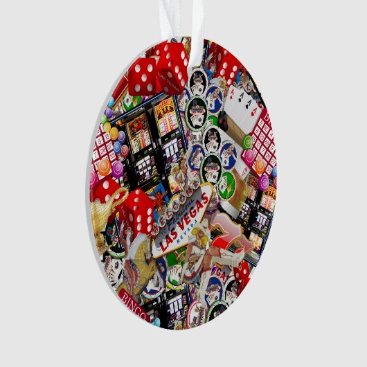 Gamblers Delight - Las Vegas pictogrammen Ornament (voorkant)