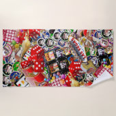 Gamblers Delight - Las Vegas pictogrammen Strandlaken (Voorkant)