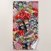 Gamblers Delight - Las Vegas pictogrammen Strandlaken (Voorkant)