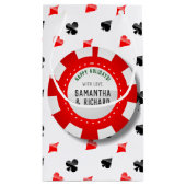 Gambler's kerstmonogrammed Poker Chip Klein Cadeauzakje (Achterkant)