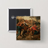 Gamblers Quarreling Vierkante Button 5,1 Cm (Voorkant /achterkant)