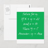 Gambler's Wiskunde Briefkaart (Voorkant / Achterkant)