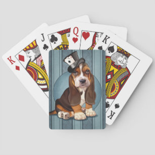 Gambling Basset Hound Puppy Speelkaarten