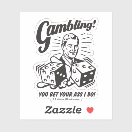 Gambling: Bet je AS dat ik doe Sticker (Vel)