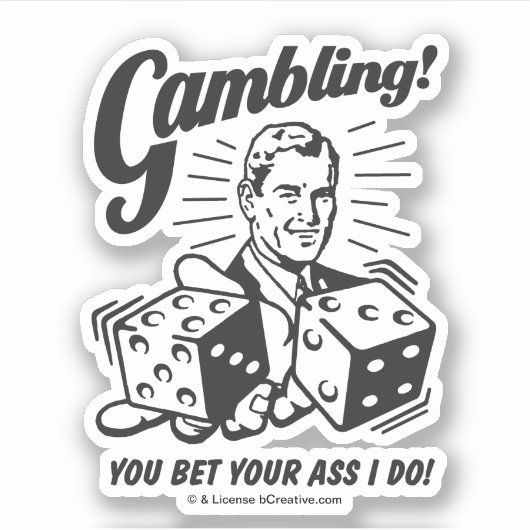Gambling: Bet je AS dat ik doe Sticker (Voorkant)