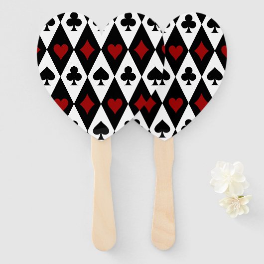 Gambling Blackjack Card Player Casino Las Vegas Handwaaier (Voorkant en achterkant)